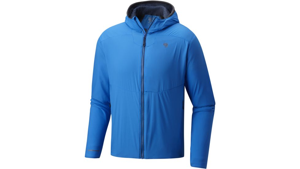 Mountain Hardwear ATherm Hooded Jacket - Men's-Altitude Blue-X-Large