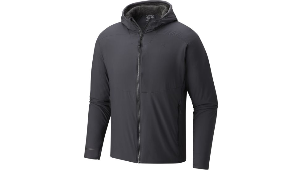 Mountain Hardwear ATherm Hooded Jacket - Men's-Shark-Large