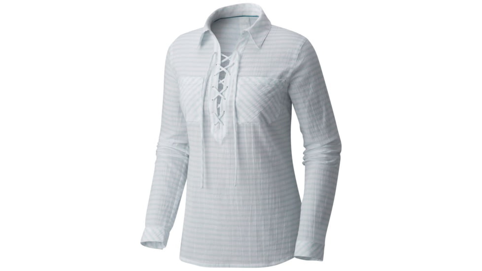 Mountain Hardwear Berryessa Long Sleeve Popover - Women's, River Mist, M 1764501420-M