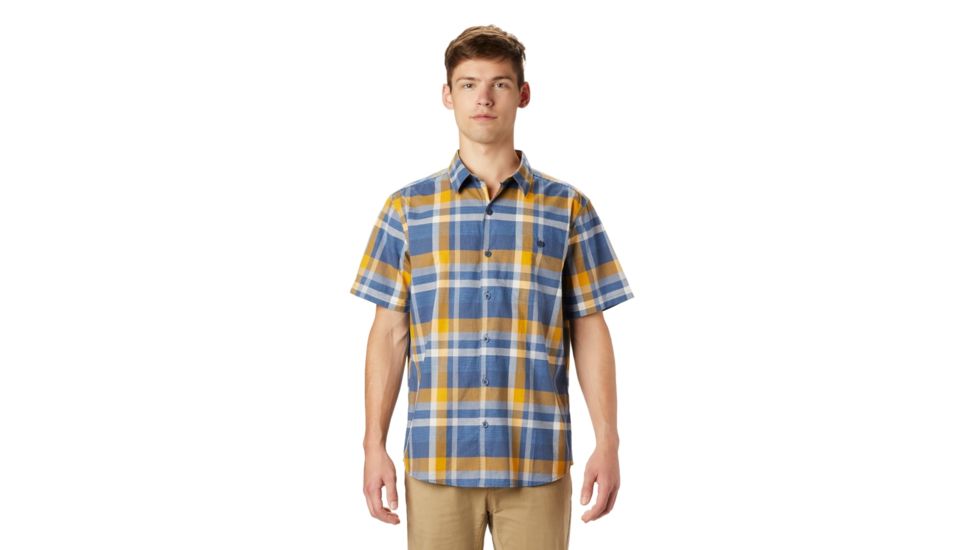 Mountain Hardwear Big Cottonwood Short Sleeve Shirt - Mens, Better Blue, Medium, 1829001452-M