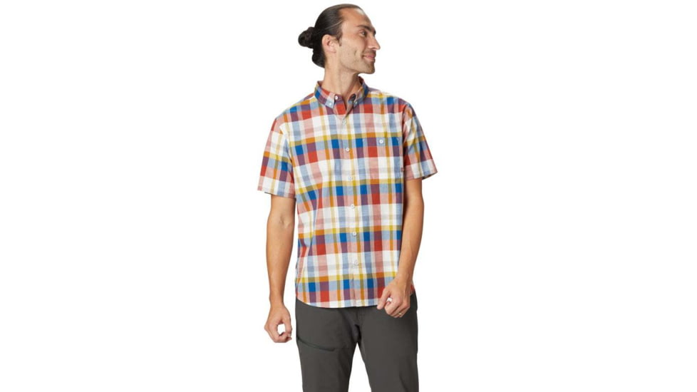 Mountain Hardwear Big Cottonwood Short Sleeve Shirt - Mens, Dark Copper, 2XL, 1829001838-XXL