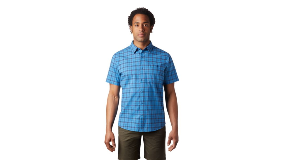 Mountain Hardwear Big Cottonwood Short Sleeve Shirt - Mens, Deep Lake, Medium, 1829001451-Deep Lake-M