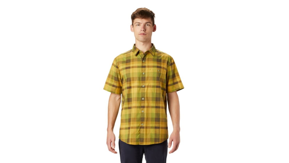 Mountain Hardwear Big Cottonwood Short Sleeve Shirt - Mens, Just Green, Large, 1829001360-Just Green-L