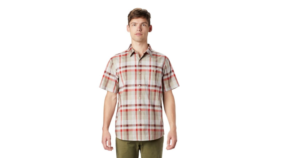 Mountain Hardwear Big Cottonwood Short Sleeve Shirt - Mens, Lightlands, Small, 1829001165-Lightlands-S