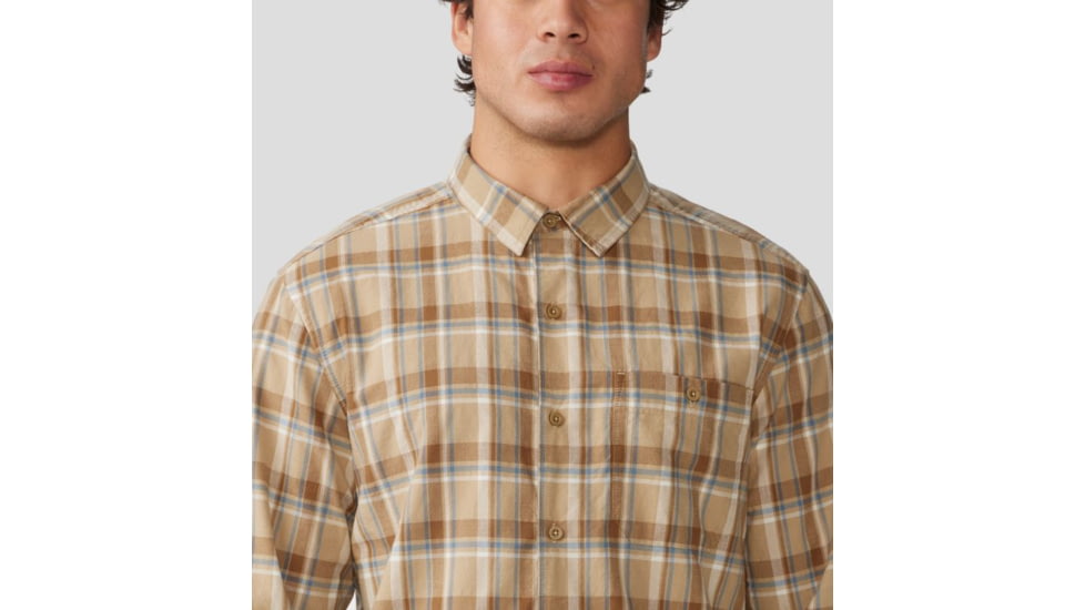 Mountain Hardwear Big Cottonwood Short Sleeve Shirt - Mens, Moab Tan Canopy Plaid, Medium, 1829001214-M