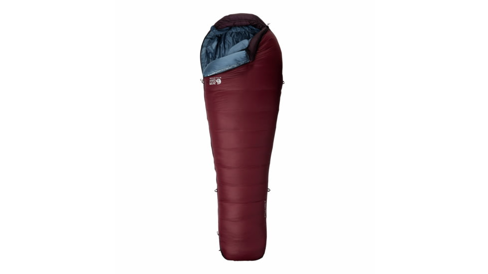 Mountain Hardwear BishopPass W0F/-18C Sleeping Bag, Right Hand, Dark Rosewood, Long, 1917022621-D-LNG-RH