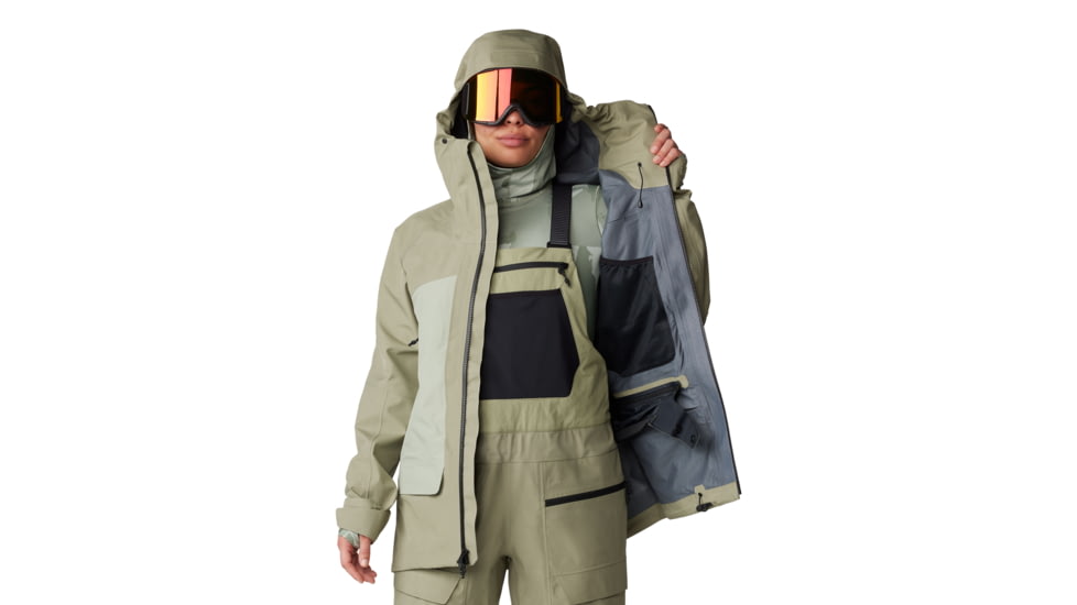 Mountain Hardwear Boundary Ridge Gore Tex Jacket - Womens, Mantis Green, White Sage, Large, 2043201361-L