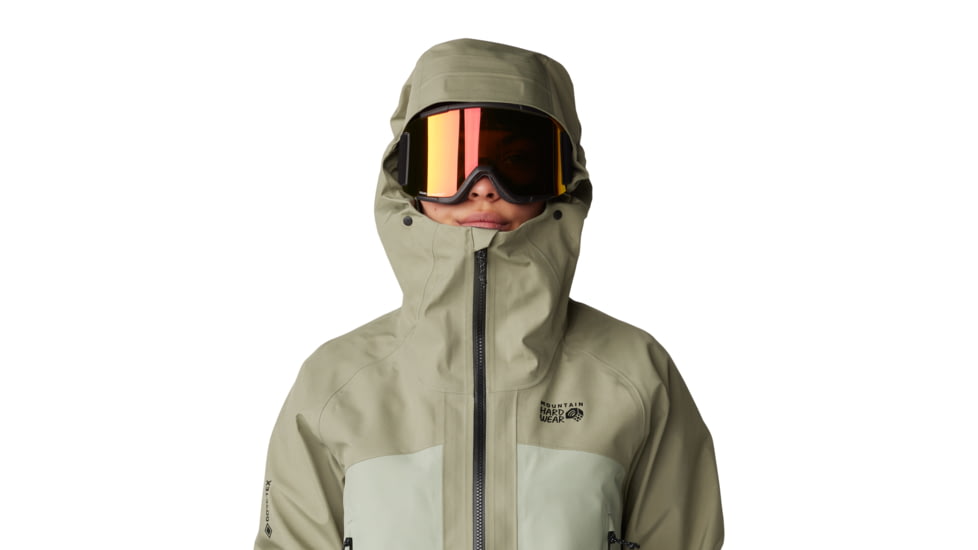 Mountain Hardwear Boundary Ridge Gore Tex Jacket - Womens, Mantis Green, White Sage, Large, 2043201361-L