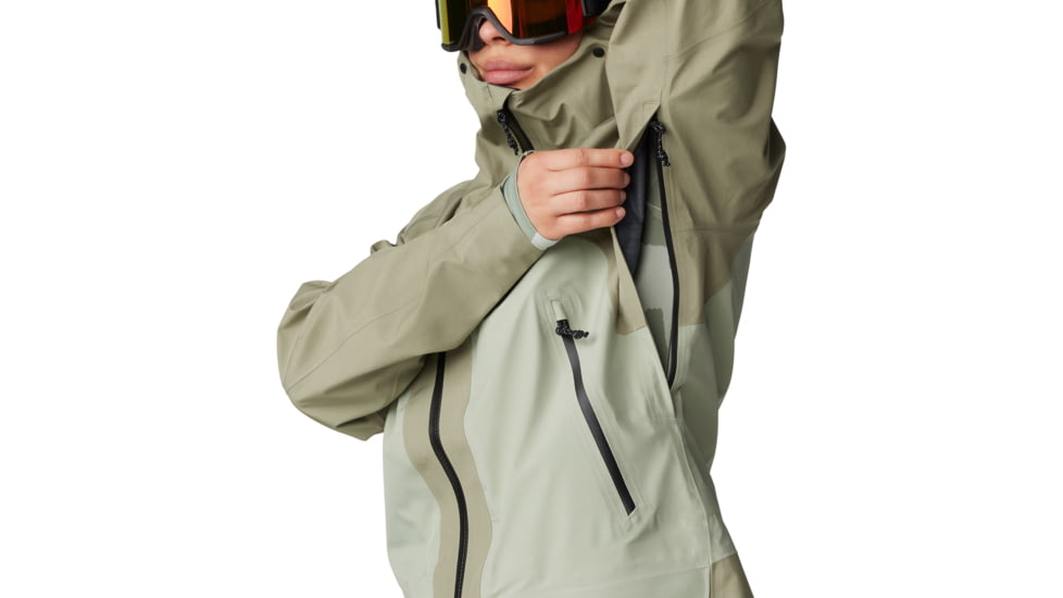 Mountain Hardwear Boundary Ridge Gore Tex Jacket - Womens, Mantis Green, White Sage, Large, 2043201361-L