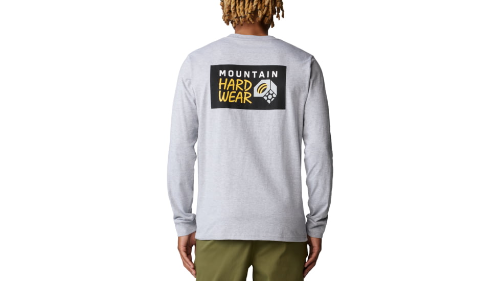Mountain Hardwear Box Logo Long Sleeve Shirt - Mens, Hardwear Grey Heather, XL, 190423060030