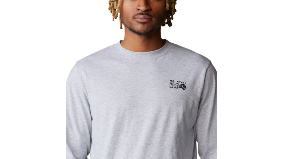Mountain Hardwear Box Logo Long Sleeve Shirt - Mens, Hardwear Grey Heather, XL, 190423060030