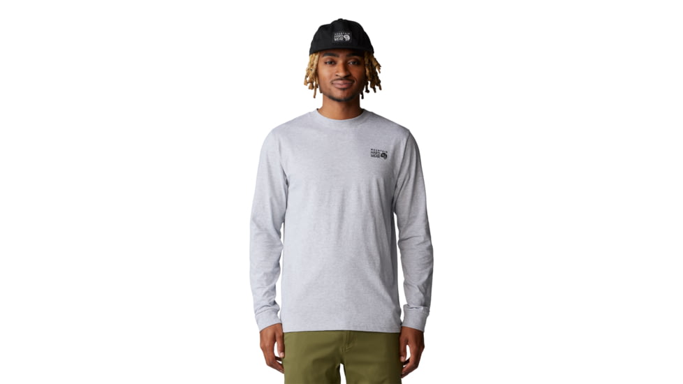 Mountain Hardwear Box Logo Long Sleeve Shirt - Mens, Hardwear Grey Heather, XL, 190423060030