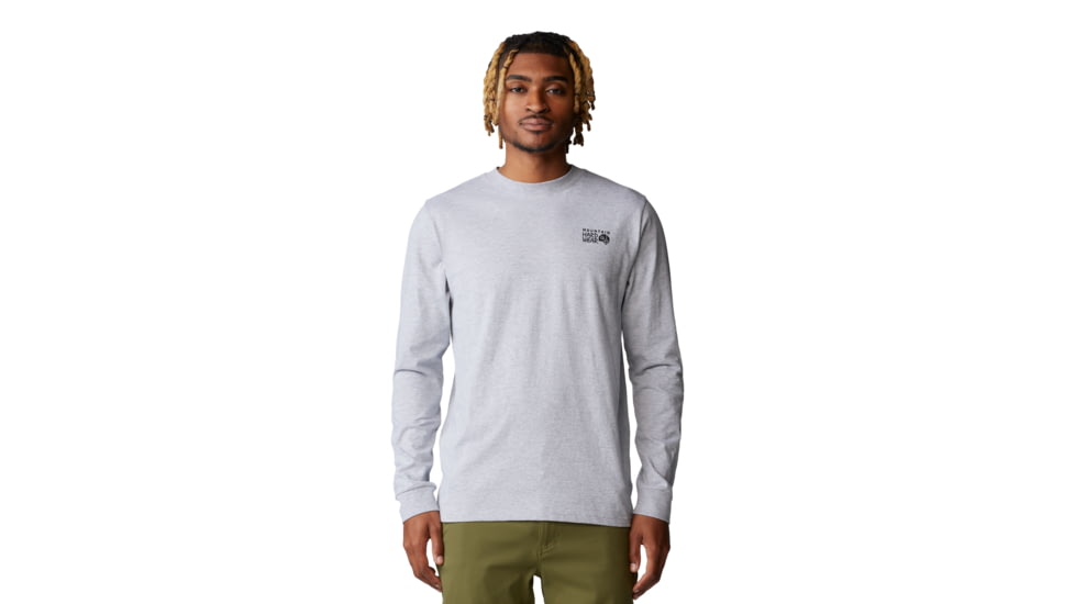 Mountain Hardwear Box Logo Long Sleeve Shirt - Mens, Hardwear Grey Heather, XL, 190423060030