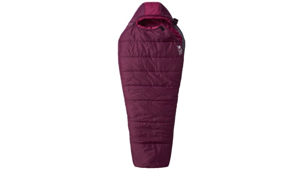 Mountain Hardwear Bozeman Torch 0 Womens Sleeping Bag (Synthetic) -Dark Raspberry-Long-Left