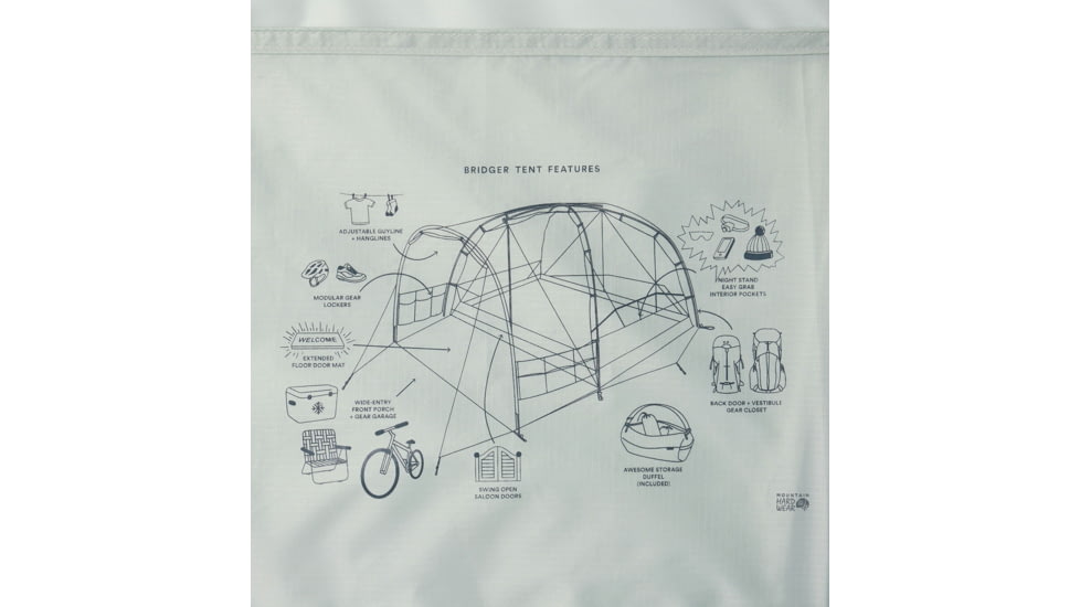 Mountain Hardwear Bridger 6 Tent, Cactus White, O/S, 190423014972