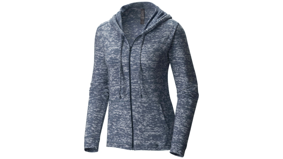 Mountain Hardwear Burned Out Full Zip Hoody - Women's-Heather Zinc-Medium