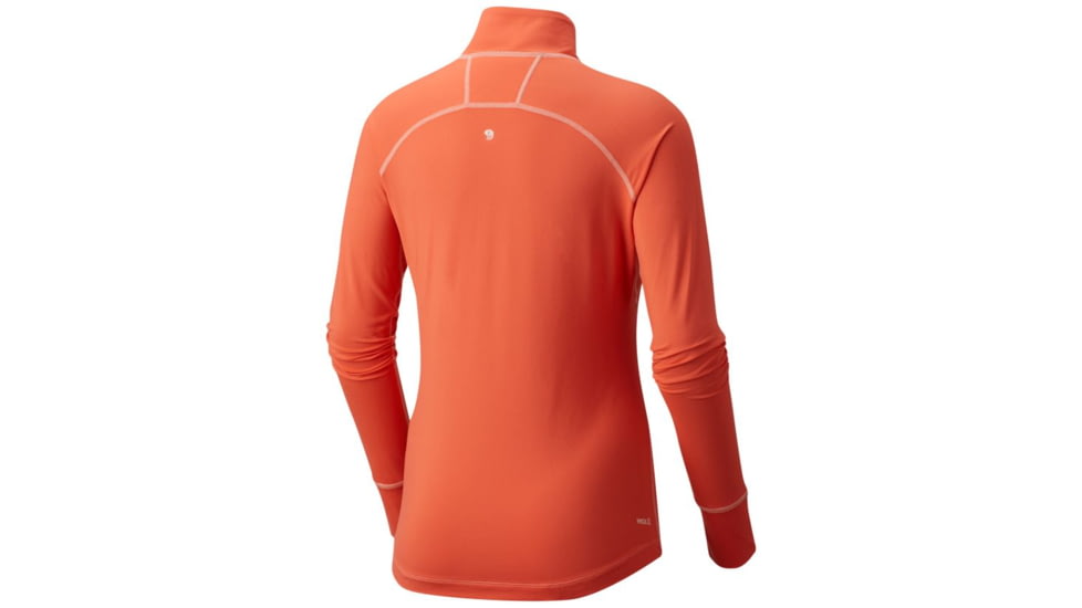 Mountain Hardwear Butterlicious Long Sleeve 1/2 Zip - Women's, Bright Ember, L 1616101868-L