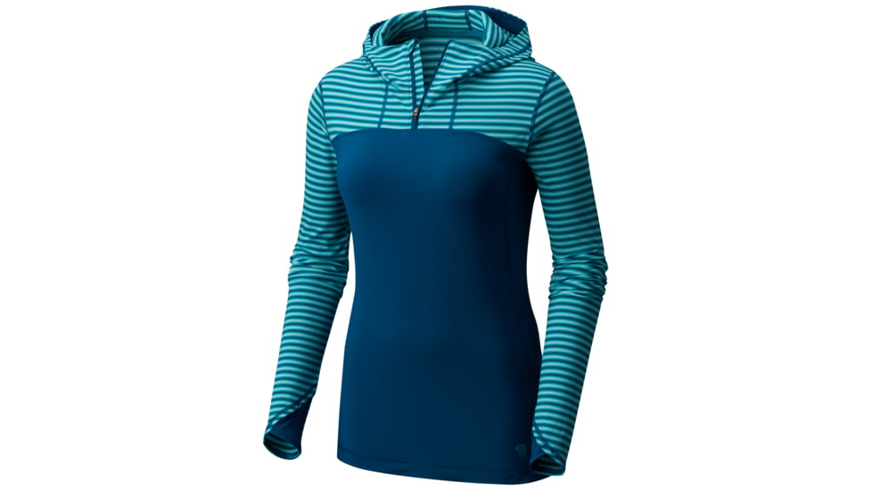 Mountain Hardwear Butterlicious Long Sleeve Hoodie - Women's-Dark River-X-Small