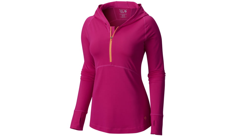 Mountain Hardwear Butterlicious Long Sleeve Hoodie - Women's-Haute Pink-Large