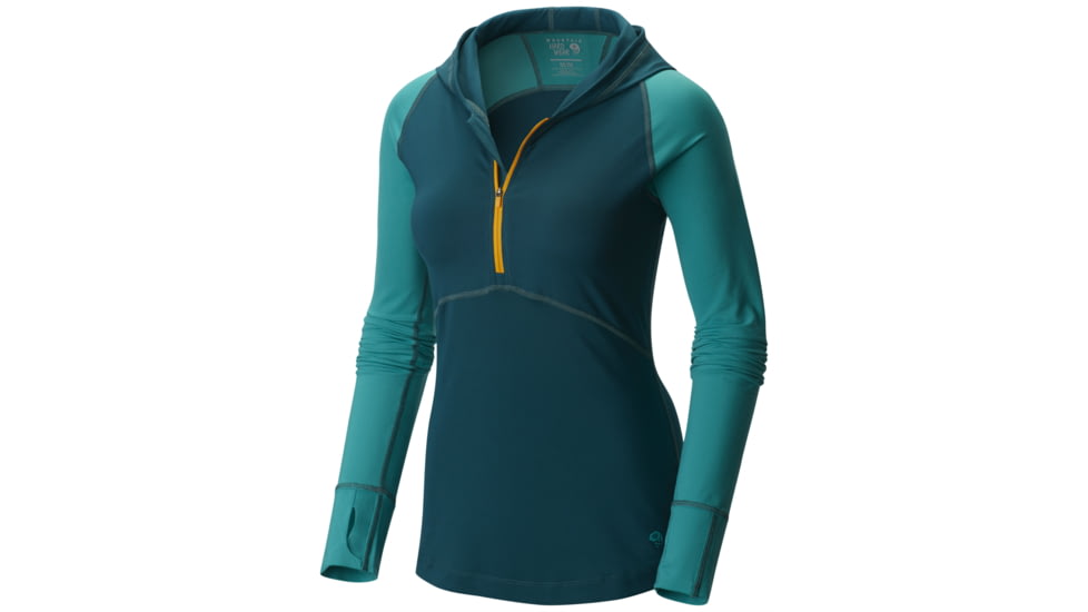 Mountain Hardwear Butterlicious Long Sleeve Hoodie - Women's-River Rock Green-Small