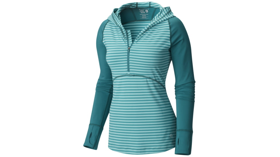 Butterlicious Long Sleeve Hoodie - Womens-Teal Green-Large