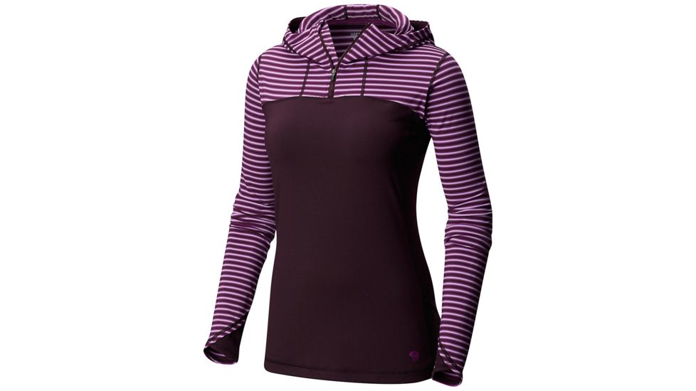 Mountain Hardwear Butterlicious Long Sleeve Hoody, Dark Tannin, L, 1732931509-L