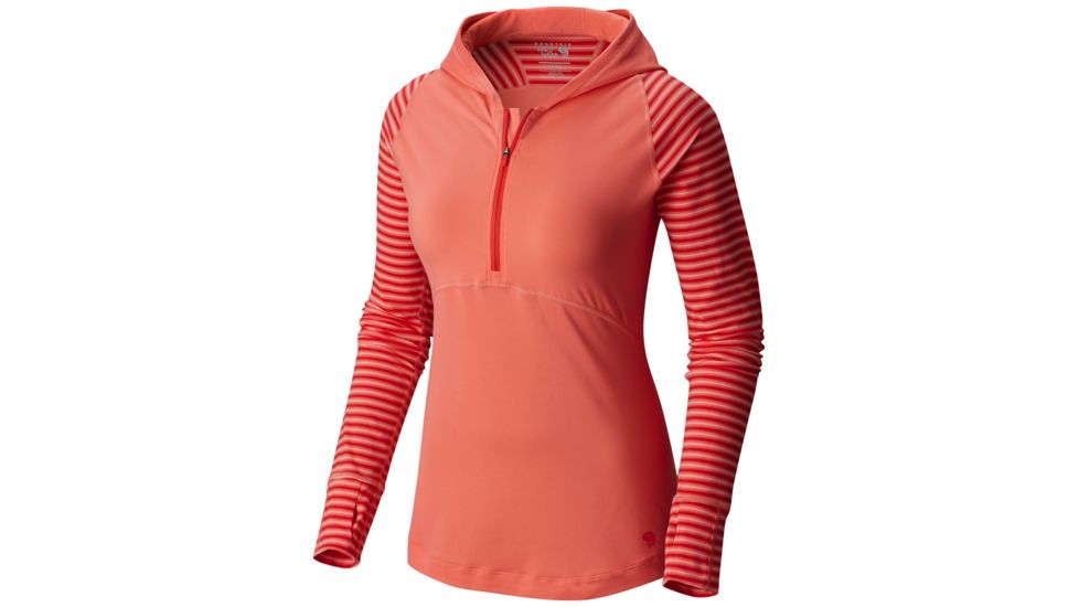 Mountain Hardwear Butterlicious Stripe Hoody - Women's-Paradise Pink-Medium