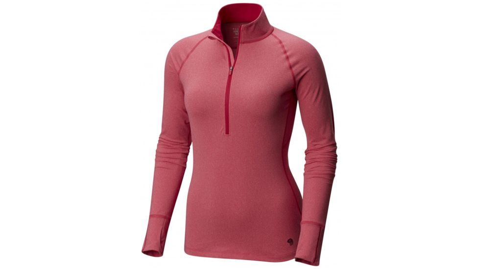 Mountain Hardwear Butterlicious Stripe Long Sleeve 1/2 Zi, Heather Cranstand, L, 1665241624-L