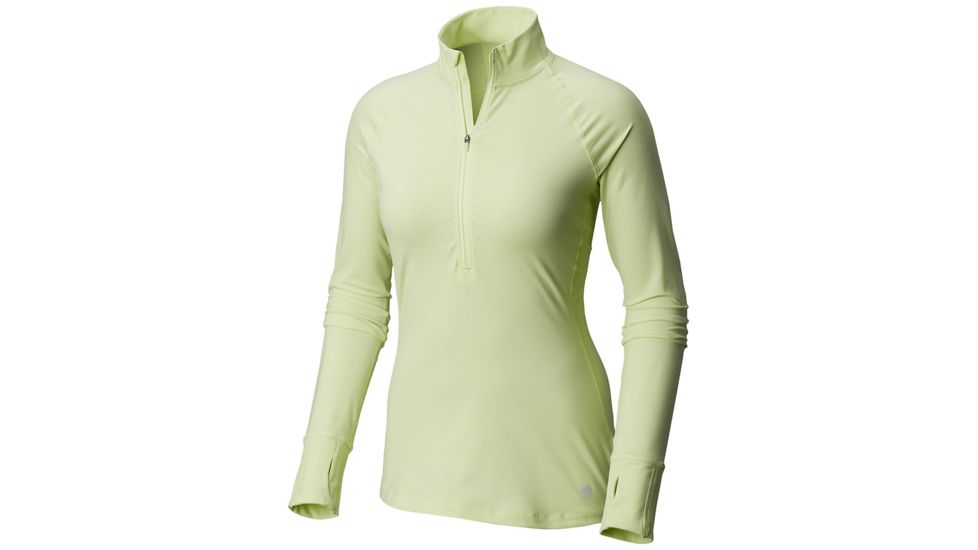 Mountain Hardwear Butterlicious Stripe Long Sleeve 1/2 Zi, Heather Headlamp, L, 1665241702-L