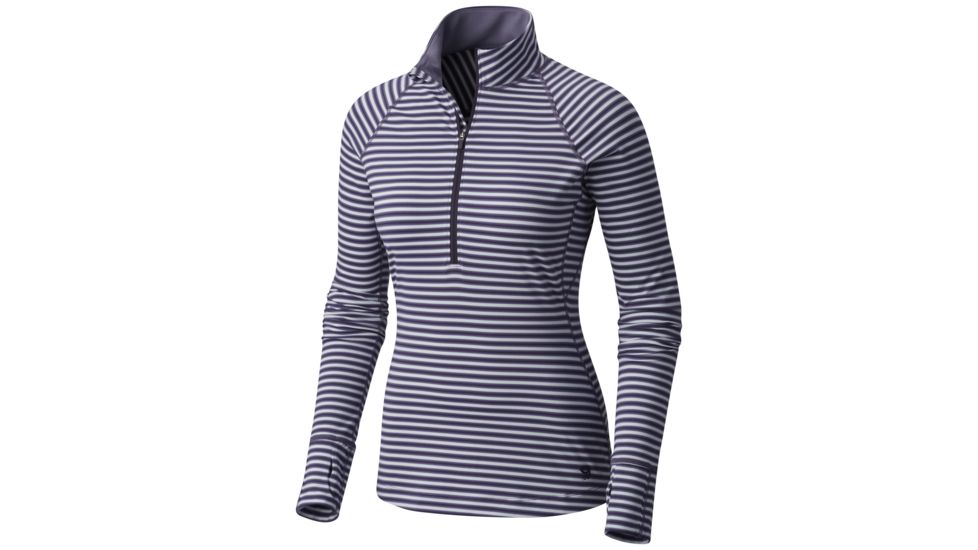 Mountain Hardwear Butterlicious Stripe Long Sleeve 1/2 Zip - Women's-Minky-X-Small