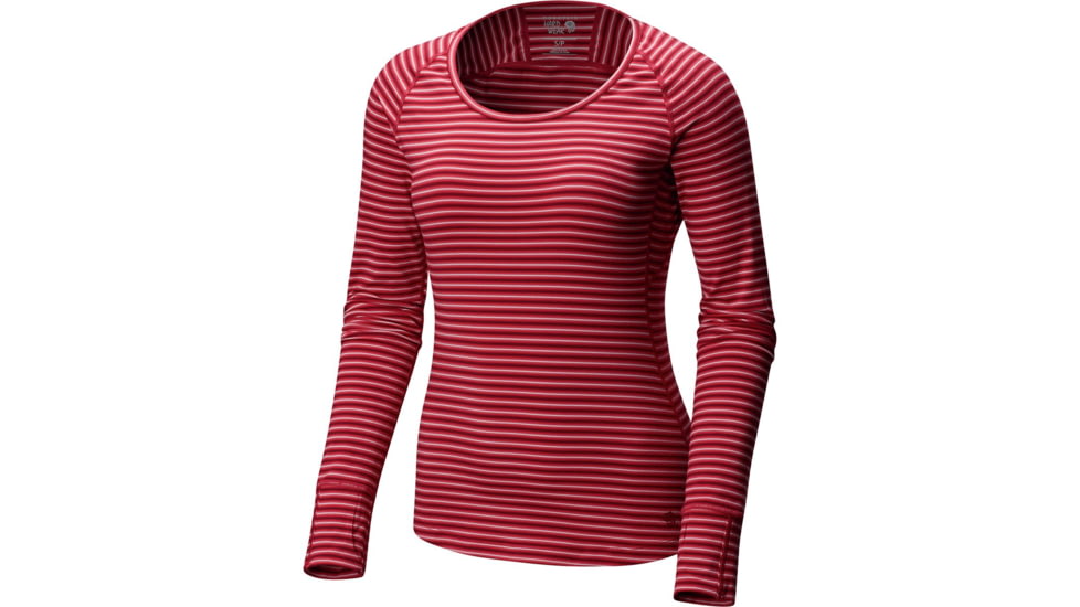 Mountain Hardwear Butterlicious Stripe Long Sleeve Crew, Cranstand, XL, 1700421623-XL