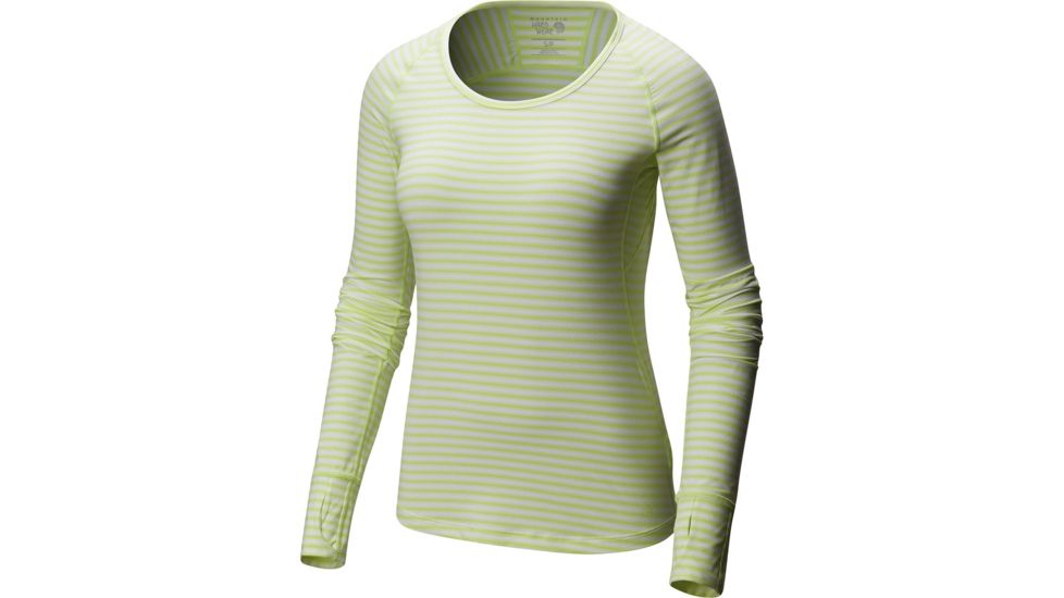 Mountain Hardwear Butterlicious Stripe Long Sleeve Crew, Headlamp, L, 1700421701-L