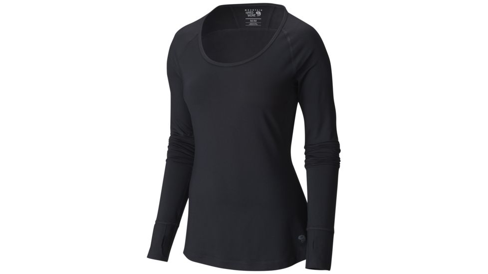 Mountain Hardwear Butterlicious Stripe Long Sleeve Crew Neck Shirt - Womens, Black, Large, 1616121090-L
