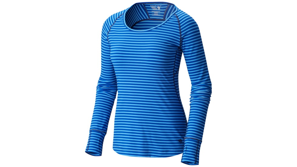 Mountain Hardwear Butterlicious Stripe Long-Sleeve Crew - Women's-Indigo Blue-Medium