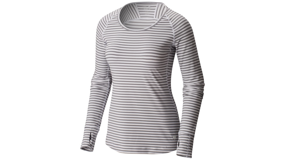 Mountain Hardwear Butterlicious Stripe Long-Sleeve Crew - Women's-Steam-X-Large