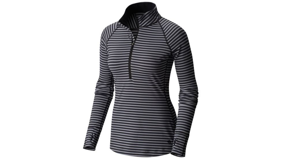 Mountain Hardwear Butterlicious Stripe Long Sleeve - Women's, Black, Black, L 1665241099-L