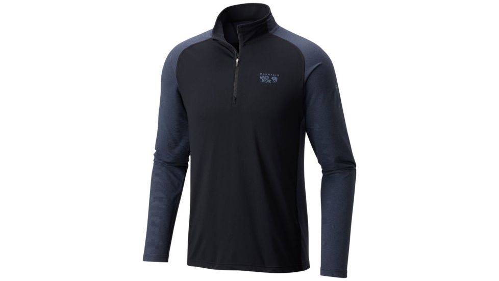 Mountain Hardwear Butterman 1/2 Zip - Men's, Black, Zinc, XXL 1617561013-XXL