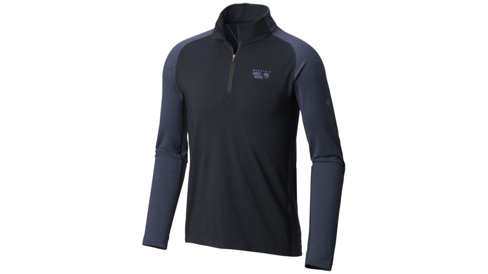 Mountain Hardwear Butterman Half-Zip Shirt - Mens, Black, Zinc, Large, 1825521013-L