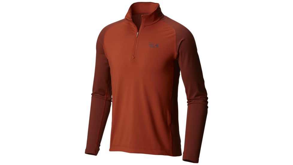 Mountain Hardwear Butterman Half-Zip Shirt - Mens, Dark Copper, Woodsmoke, Medium, 1825521840-M
