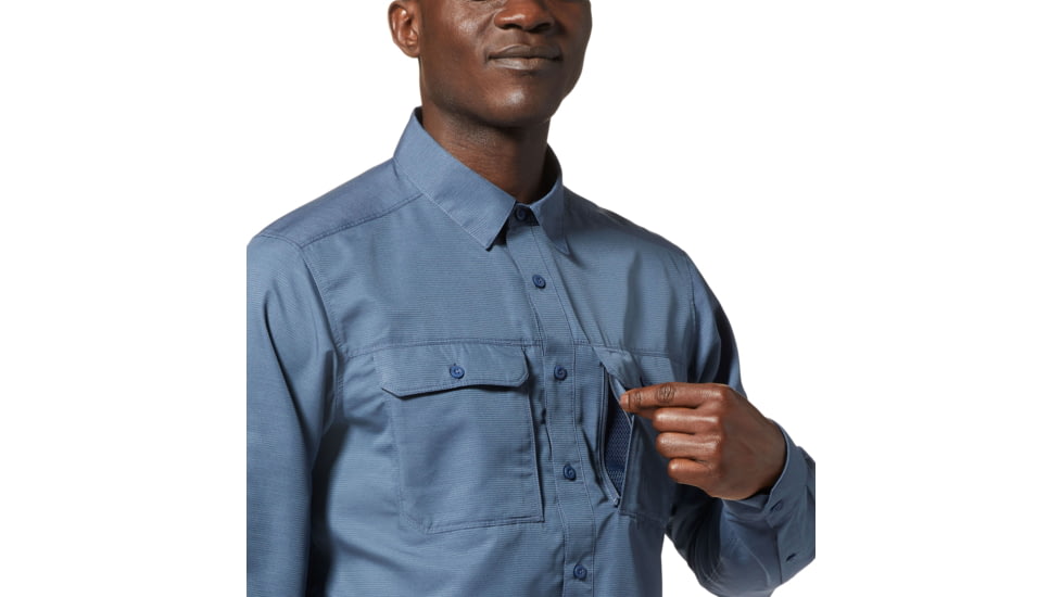 Mountain Hardwear Canyon Long Sleeve Shirt - Men's, Zinc, S, 2104101-492-S