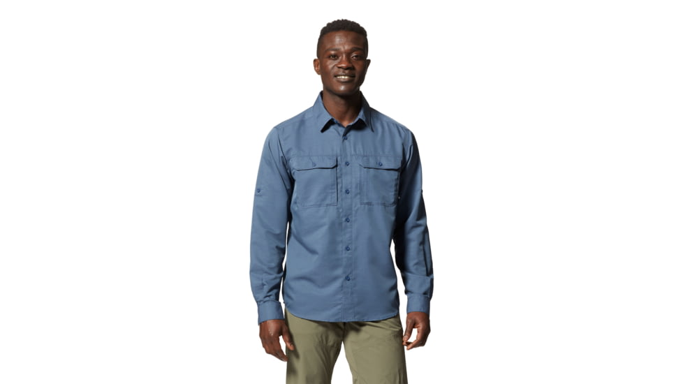 Mountain Hardwear Canyon Long Sleeve Shirt - Men's, Zinc, M, 2104101-492-S