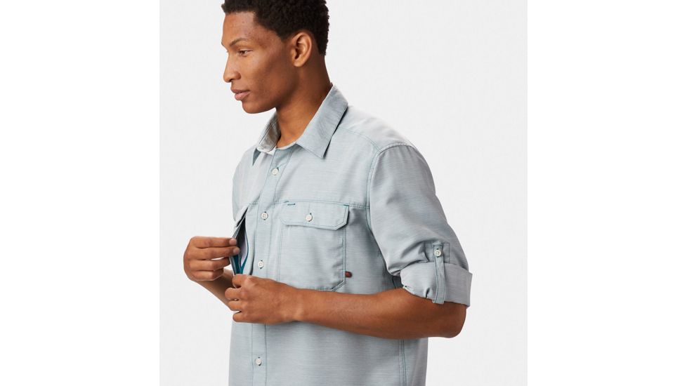 Mountain Hardwear Canyon Long Sleeve Shirt - Mens, Dive, Large, 1648751468-L