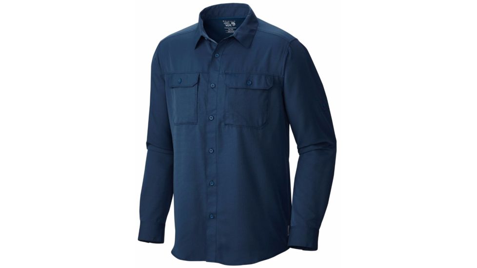 Canyon Long Sleeve Shirt - Mens-Hardwear Navy-Medium
