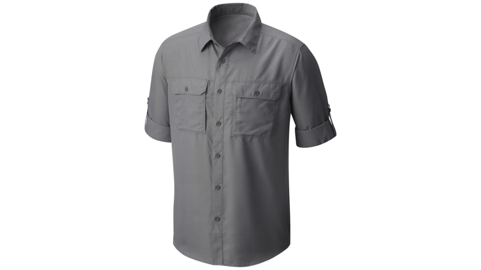 Mountain Hardwear Canyon Long Sleeve Shirt - Men's, Manta Grey, Large, OM7043073-L