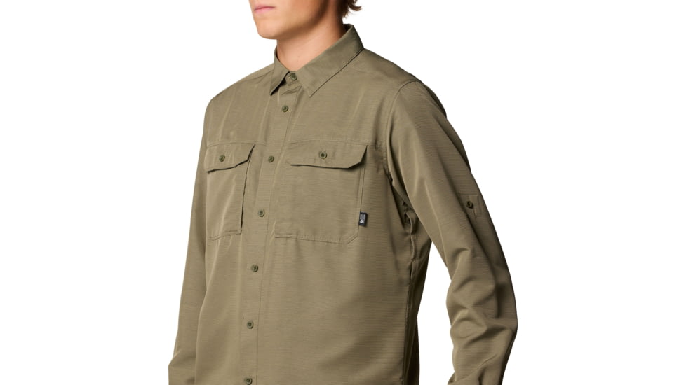 Mountain Hardwear Canyon Long Sleeve Shirt - Men's, Stone Green, S, 2104101-397-S