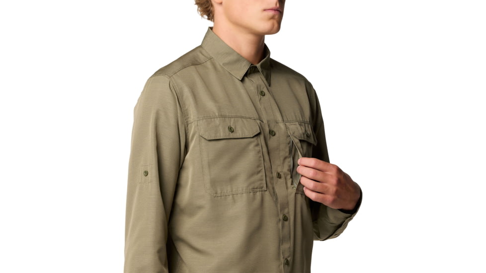 Mountain Hardwear Canyon Long Sleeve Shirt - Men's, Stone Green, S, 2104101-397-S