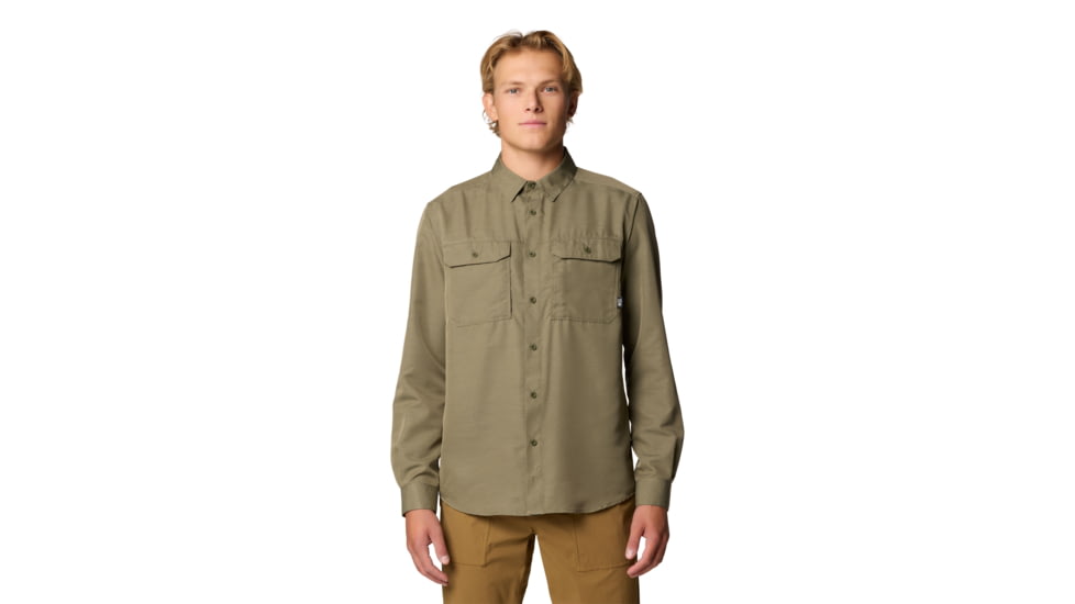Mountain Hardwear Canyon Long Sleeve Shirt - Men's, Stone Green, S, 2104101-397-S
