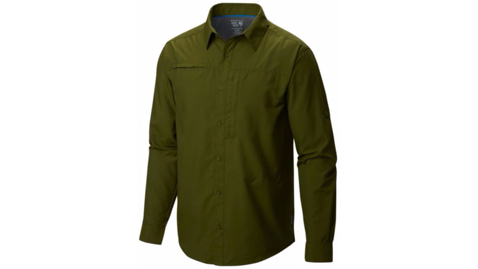 Mountain Hardwear Canyon Long Sleeve Shirt - Mens-Utility Green-Large