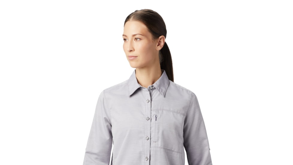 Mountain Hardwear Canyon Long Sleeve Shirt - Womens, Dusted Sky, Medium, 1648531549-M