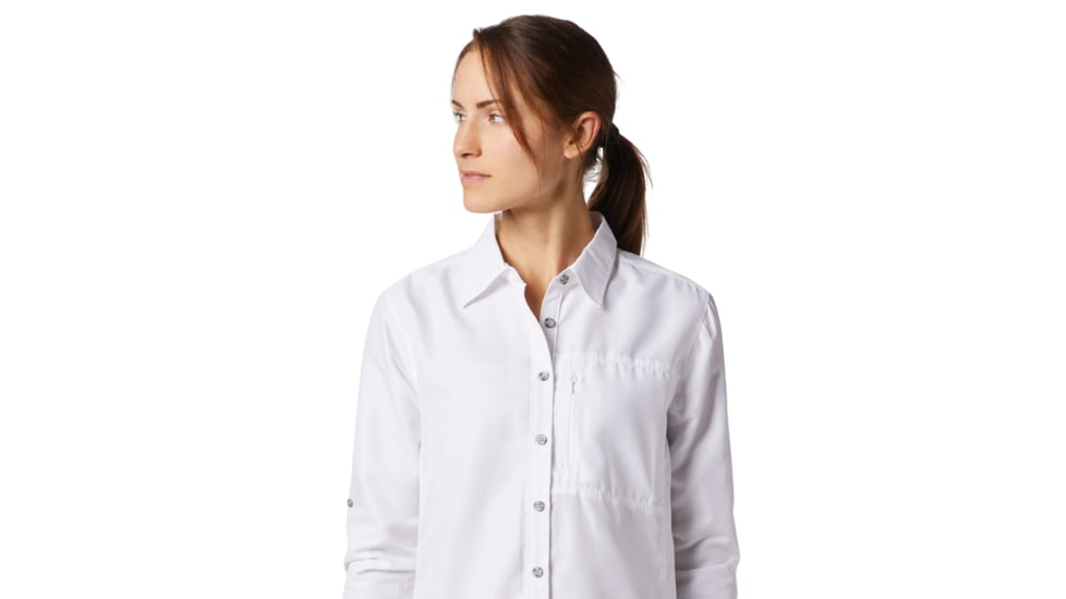 Mountain Hardwear Canyon Long Sleeve Shirt - Womens, White, Medium, 1648531100-M